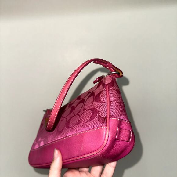 Vintage Y2K Coach 6094 'Hamptons Demi' Shoulder Bag Hot Pink - Picture 13 of 14